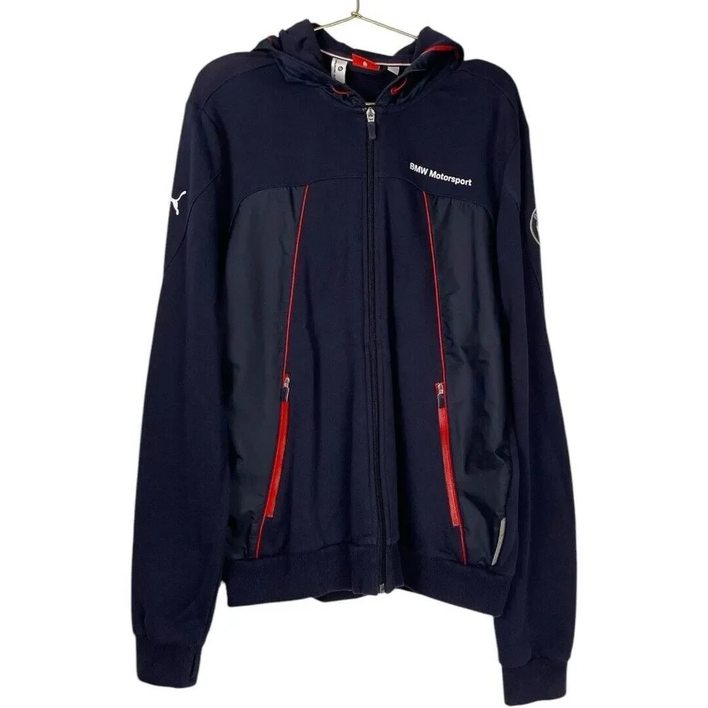 Puma BMW Motorsport‎ Street Woven Jacket  Blue Men Full Zip Size M WP161